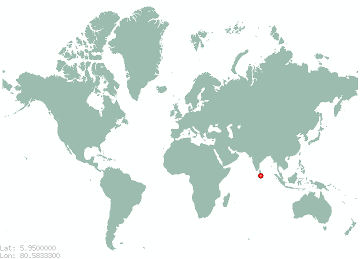 Wewaihalagoda in world map